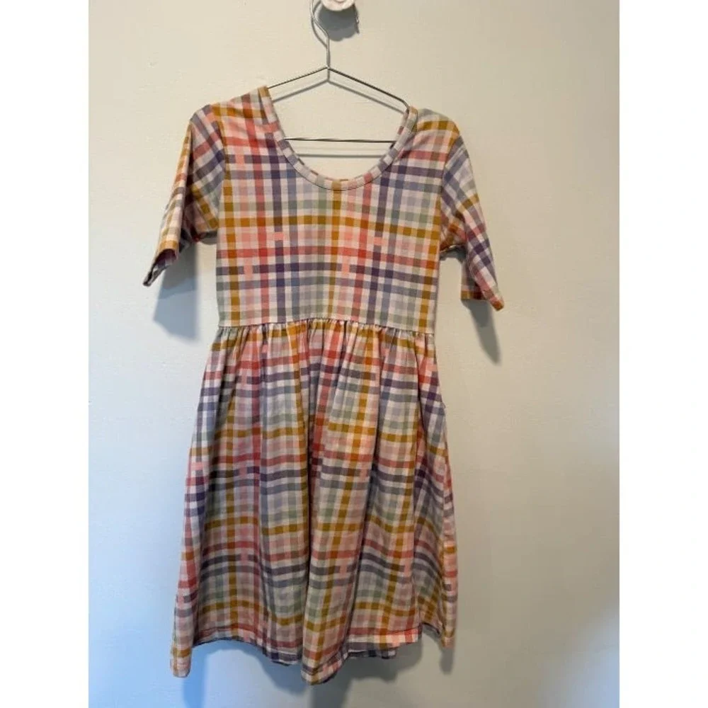 Quince Girls 8 Dress GUC Plaid